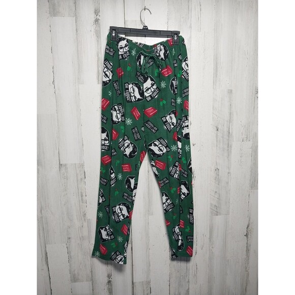 Men's Medium Pajama Set A Christmas Story Oh Fudge Gray Green Short Sleeve - Picture 8 of 11